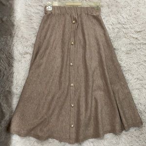 Pearl elastic waist knit skirt
